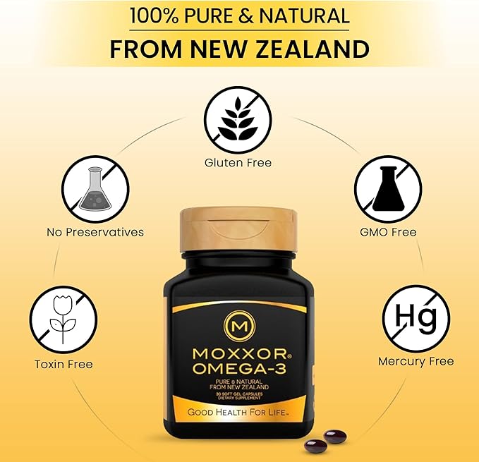 Omega 3 New Zealand Green Lipped Mussel Oil Soft gels for Joint Support and Mobility Heart &amp Immune Support No Fishy Aftertaste 3-Pack 180Soft gels 2-Soft gels Per Day 90 Day Supply