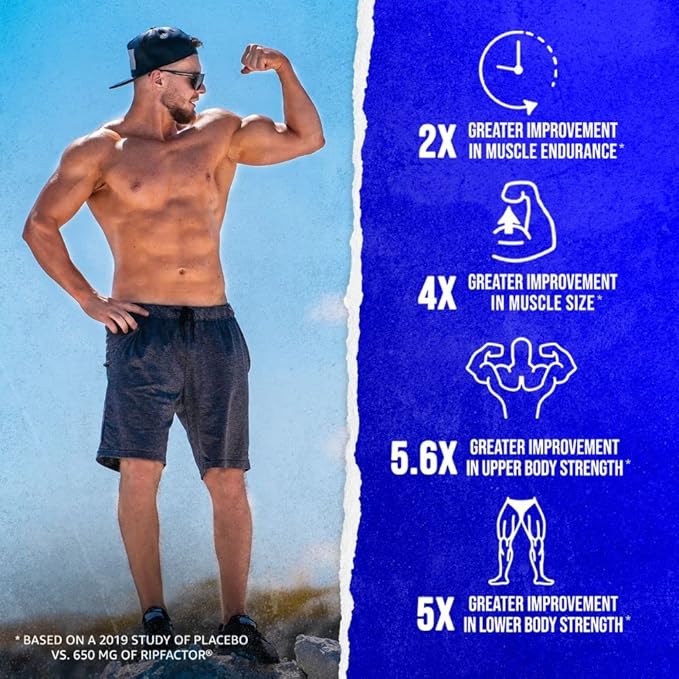 ALPHA LION Gains Candy Supplement Pills for Muscle Growth Size &amp Strength Nitric Oxide Booster Muscle Builder Use Daily to Upgrade Energy &amp Workout Performance 60 Capsules (RipFACTOR®)
