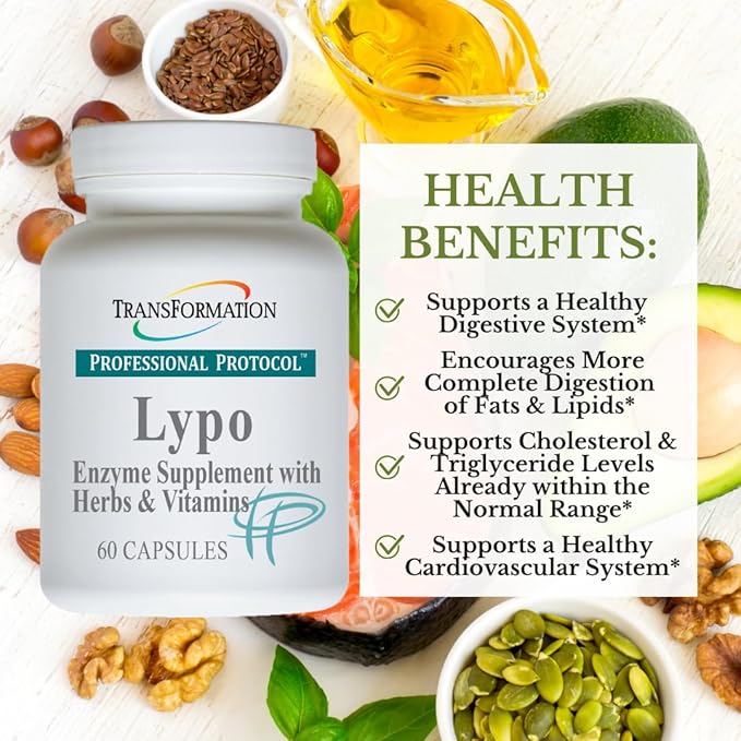Transformation Enzymes Lypo Enzyme Supplement with Herbs and Vitamins for Digestive Health 60 Caps