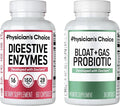 Physician's CHOICE Bloat Bundle: Bloat &amp Gas Probiotic 30ct + Digestive Enzymes 60ct
