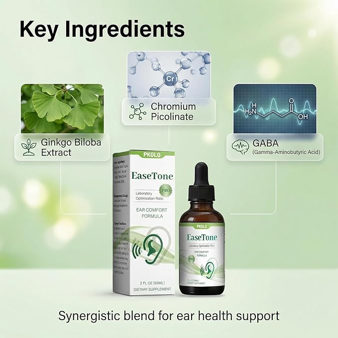 Protecting the Ears with Ear Drops Relieving Tinnitus and maintaining Ear Health it Contains Natural Ingredients. It Provides Gentle Cleaning Care for the Ears to Ensure Clear Hearing. (2PC)