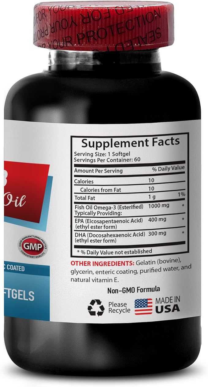Omega-3 8060 Fish Oil Pharmaceutical Grade Supplement - Fish Oil Omega 3 Supplements Omega 3 Supplements Omega 3 Fatty Acid Supplements Wild Alaskan Fish Oil Salmon Oil - 2 Bot 120 Softgels