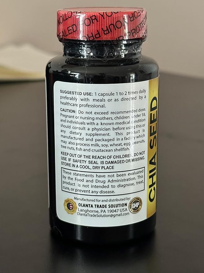 Omega 3 Fatty acids for Women - CHIA Seed - Energy Supplements for Menopause Digestive enzymes for Women Chia Seeds with Omega-3-1 Bottle 60 Softgels