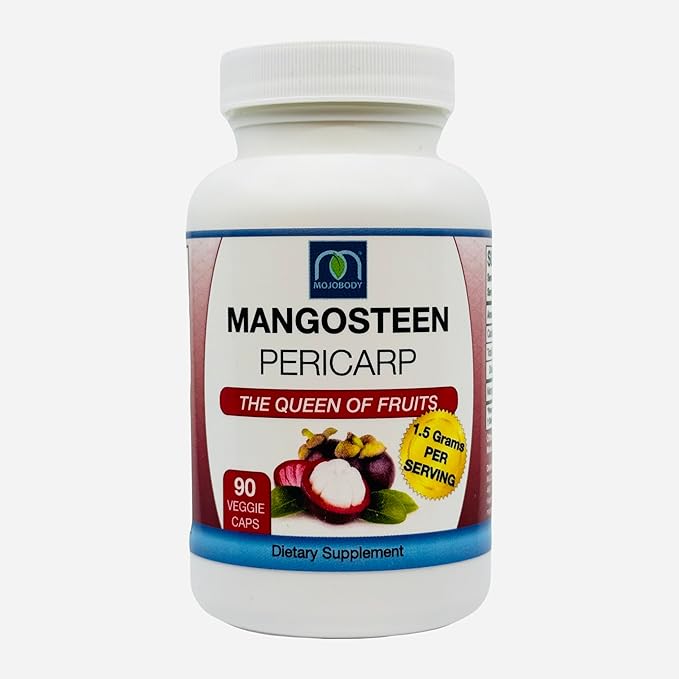Freeze Dried Mangosteen Pericarp Capsules 2PK 1.5 Grams per Serving 90 Veggie Capsules per Bottle Xanthone Rich