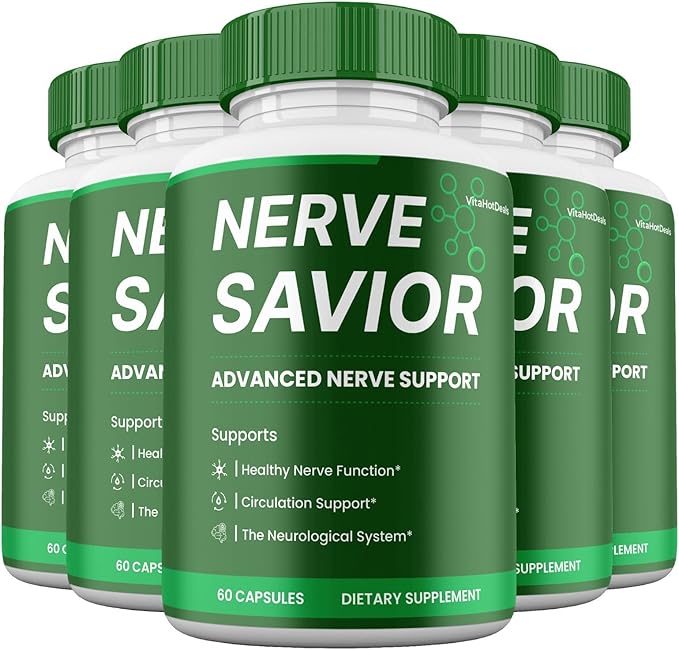 Nerve Savior Capsules Max Strength NerveSavior for Nerve Health (5 Pack)