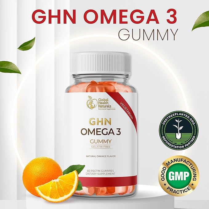 Vegan Omega 3 Gummies – Flaxseed Oil Omega 3 6 9 ALA - Pectin-Based Chewable Supplement for Adults - Natural Orange Flavor - Non-GMO Gluten-Free Gelatin-Free -30 Servings