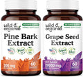 Wild &amp Organic Pine Bark Extract 60 Capsules &amp Grape Seed 60 Capsules