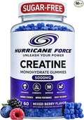 Chewable Creatine Monohydrate Gummies 5000mg — Sugar-Free Creatine Chews No Powder No Shaker No Mess No Bloat — Easy On-the-Go Supplement for Strength Training &amp Muscle Recovery — 60ct Mixed B