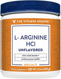 The Vitamin Shoppe L-Arginine Powder - Nitric Oxide &amp Cardiovascular Support | Free-Form Amino Acid | 8 oz | Pre-Workout Energy