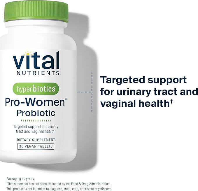 Hyperbiotics Vital Nutrients Pro Women Probiotics for Women | Vaginal Probiotics for PH Balance | Oral Probiotic for Vaginal Health and Urinary Tract Health | 6 Targeted Strains | 30 Vegan Tablets