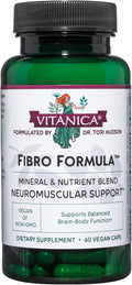 Vitanica Fibro Formula Fibromyalgia Relief Support Saffron Extract 60mg 5 HTP 100mg Pea 300mg Dr Formulated Neuro Muscular Support Supplement Vegan Non-GMO 60 Capsules