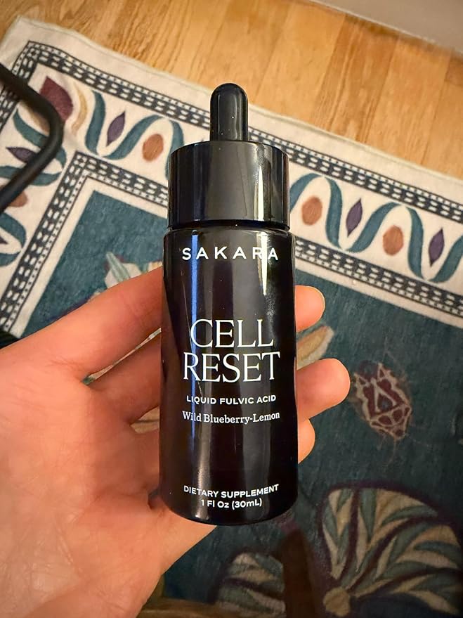 SAKARA Cell Reset – Liquid Fulvic Acid Complex with Wild Blueberry &amp Lemon | Mineral-Rich Antioxidant Drops for Cellular Detox Energy &amp Immune Support | Premium Bioavailable Formula 1 fl oz