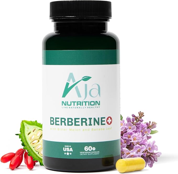 Berberine Plus – Triple Action Metabolic Support with 97% Pure Berberine HCL 1000mg Daily Serving – Activates AMPK for Glucose Metabolism Energy &amp Digestive Support – 60 Vegan Capsules