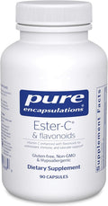 Pure Encapsulations Ester-C &amp Flavonoids - Vitamin C Supplement for Antioxidants - Immune &amp Vascular Support* with Calcium &amp Rutin - Gentle on Digestion - Vegan &amp Non-GMO - 90 Capsules