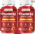 Vitamin B2 Riboflavin 400mg Gummies for Energy &amp Metabolism Support - Delicious Strawberries Flavor Vegan Gummies - Non-GMO Gluten Free - 120 Count