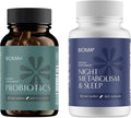 BIOMA Digestive Health &amp Night Metabolism Bundle – Probiotic Gut Support + Sleep &amp Metabolism Formula – Promotes Healthy Digestion Energy Balance &amp Restful Sleep – 2-Pack (30-Day Supply E