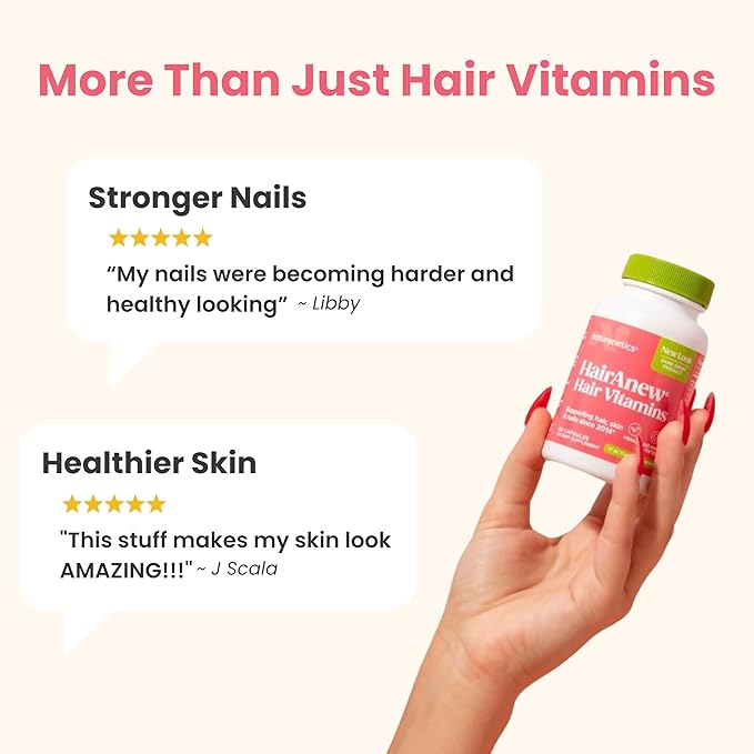 Hair Growth Vitamins for Women &amp Men for Faster Hair Growth Vegan 60 Capsules - 11 Ingredients &amp 5000mcg Biotin for Thicker Fuller Stronger Locks + Skin &amp Nail Health - Naturenetics Hair