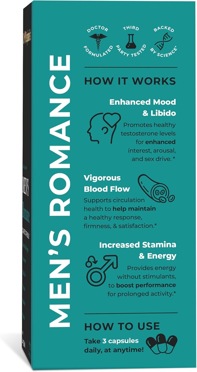 Dr. Stephanie's Men's Romance - Energy &amp Endurance Natural Supplement - with Tribulus Terrestris Fenugreek &amp Longjack Root