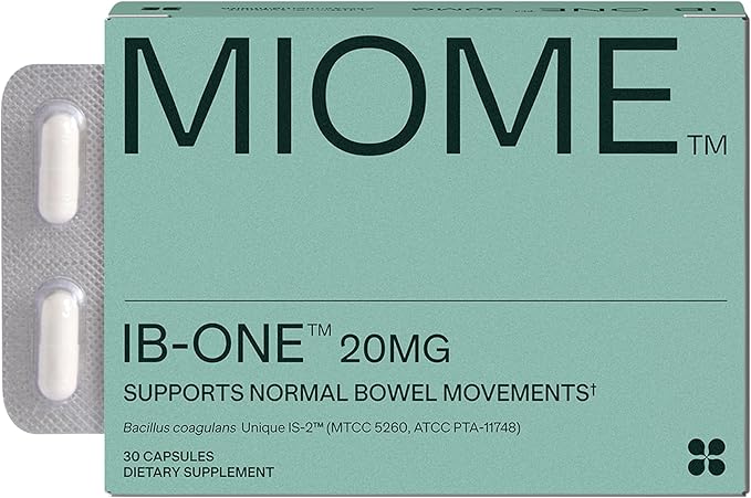 IB-ONE Probiotic - Clinically Studied Bacillus Coagulans Unique is-2 Constipation &amp Bowel Movement Supplement - Low FODMAP Gluten Free &amp 3rd Party Verified - 30 Capsules