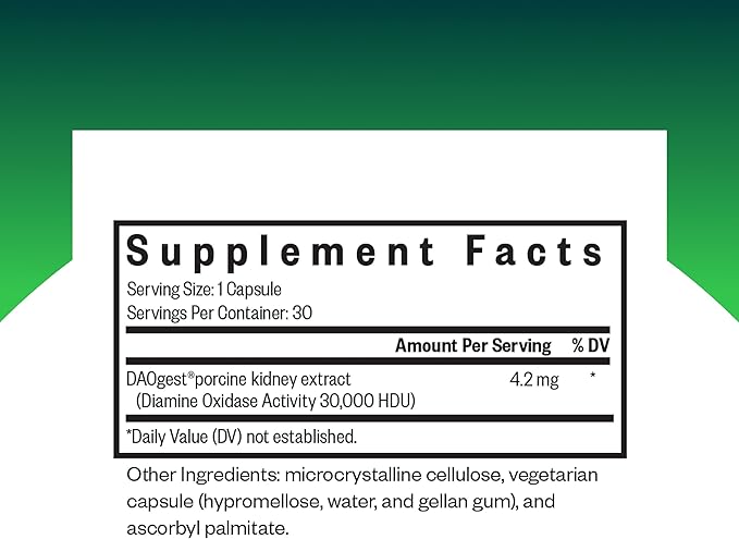 Seeking Health DAO Enzyme - Formerly Histamine Digest DAO Enzyme Supplement for Histamine Food Intolerance Supports Digestive Health Upset Stomach (30 Capsules)*