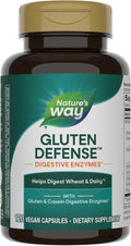 Nature's Way Gluten Defense Digestive Enzymes* Helps Digest Wheat &amp Dairy(1) Gluten &amp Casein Digestive Enzymes* 120 Vegan Capsules (Packaging May Vary)