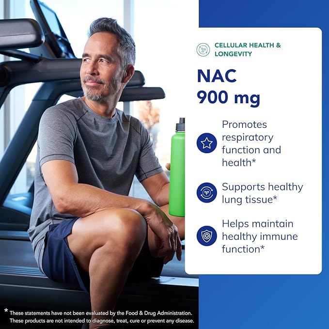 Pure Encapsulations NAC 900 mg - N-Acetyl Cysteine Amino Acid Supplement for Lung &amp Immune Support Liver &amp Antioxidants* - 240 Capsules