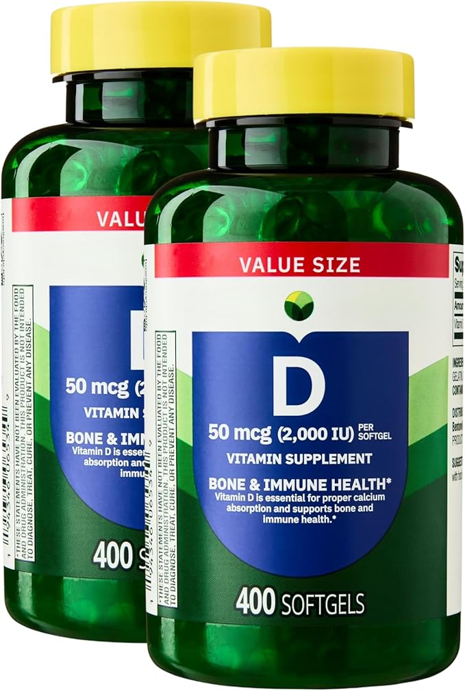KP+ Vitamin D 50 mcg (2000 IU) | Bone &amp Immune Health | 400 Softgels | Pack of 2