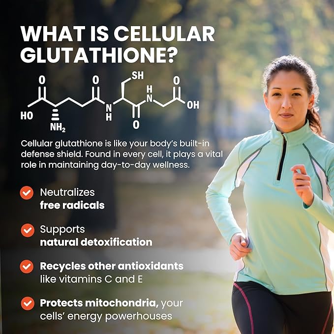 CONTINUAL - G Glyteine 400 mg Capsules | Cellular‑Enhancing Glutathione Supplement | Powerful Antioxidant Support | 60‑Day Supply (120 Capsules)