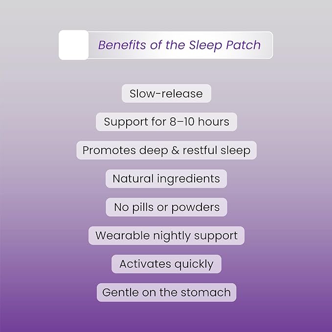 Sleep Patch | Wearable Wellness with Melatonin Magnesium and L-Theanine | Long Lasting Patch for 8-10 Hours | Vegan &amp Latex Free | 4 Patches Per Pack 3 Pack