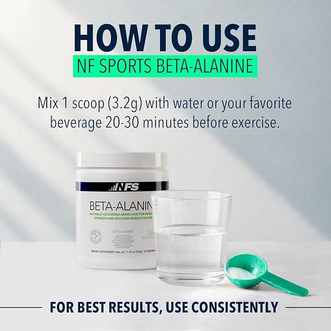 NF Sports Beta-Alanine – Naturally Occurring Amino Acid Promoting Reduction In Muscle Fatigue And Improved Performance - 100% Satisfaction Guaranteed