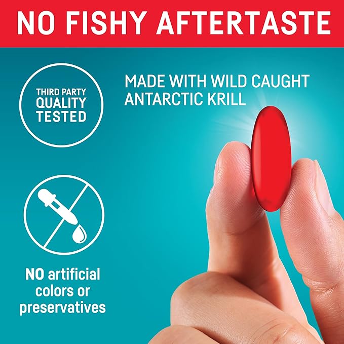 Kori Krill Excel Krill Oil 1000mg Supplements with EPA &amp DHA High Performance PC Formula for Max Absorption Non-GMO Source 50 Softgels