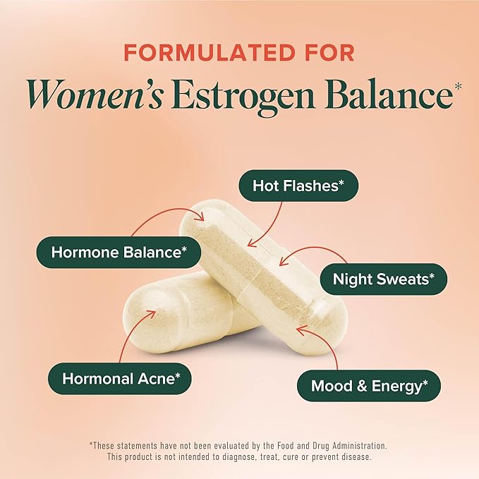 DIM Supplement for Women 250 mg | Estrogen &amp Hormone Balance | Menopause Hot Flashes &amp Night Sweats Support | DIM Complex Estrogen Supplement for Women | with BioPerine | Gluten-Free | 60 Ct