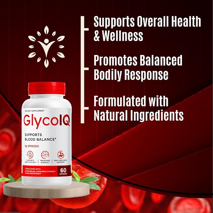 (2 Pack) GlycoIQ Capsules All Natural Glyco IQ Support Supplement Pills with Premium Ingredients Advanced GlycoIQ Maximum Strength Formula for Healthy Circulation &amp Balanced Levels (120 Capsules