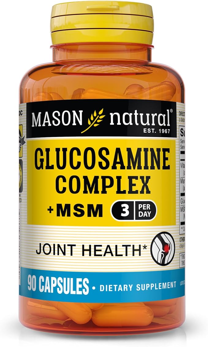 MASON NATURAL Ultimate Joint Support Bundle Glucosamine &amp Fish Oil + Glucosamine Complex with MSM 90 Softgels + 90 Capsules