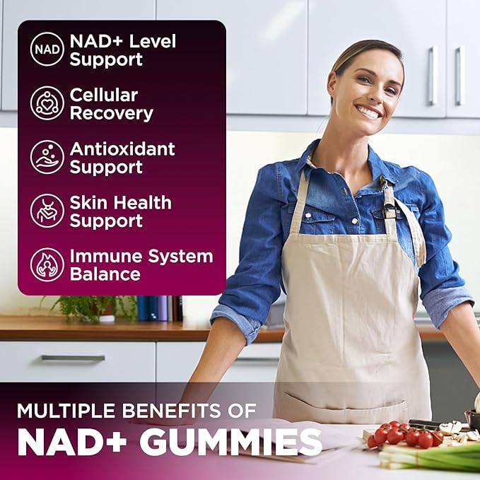 NAC &amp NAD+ Gummies NAC &amp NAD Supplement for Antioxidant &amp Immune Support