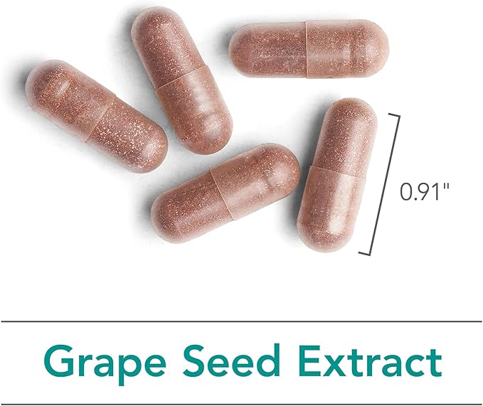 Nutricology Grape Pips - Grape Seed Extract Proanthocyanidins Polyphenols Herbal Supplement Organic 300mg Capsules - 90 Count