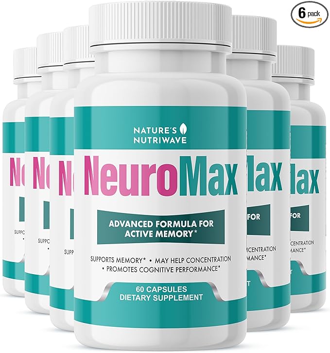 NeuroMax – Natural Herbal Blend with Passion Flower Marshmallow Root &amp California Poppy – Non-GMO Easy-to-Take Capsules Made in USA GMP Certified Facility - 60 Capsules 6 Month Supply