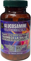 Suplemento para el Apoyo Articular con Glucosamina Manzanilla Colágeno Cúrcuma | Glucosamine Chamomile Collagen Turmeric Joint Support Supplement