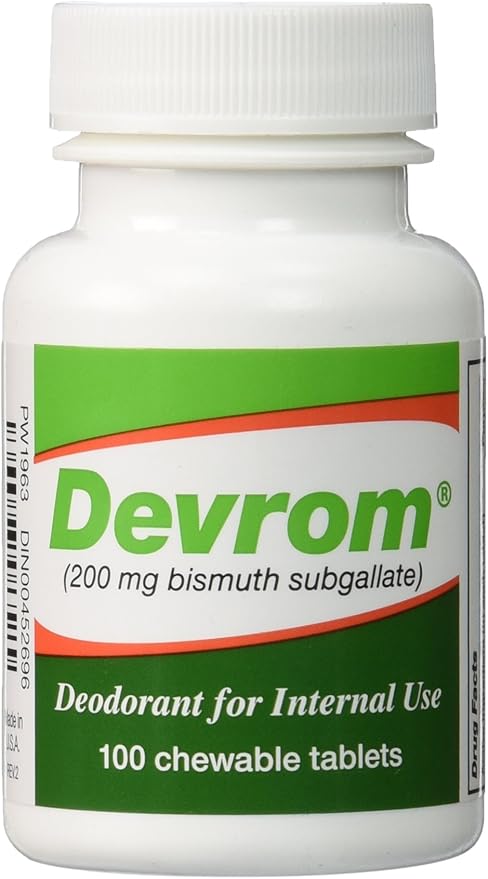 Devrom Tablets Bottle of 100 Tabletsnew and old package alternate