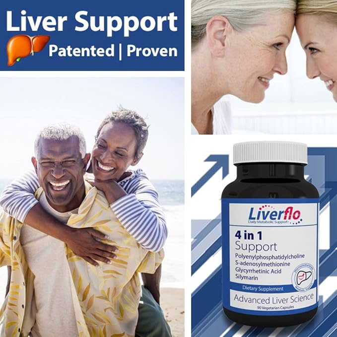 Nutrasal LiverFlo Liver Support PPC Polyenylphosphatidylecholine S-adesnosylmethionine Glycyrrhetinic Acid Silymarin Supplement Vegetarian Capsules