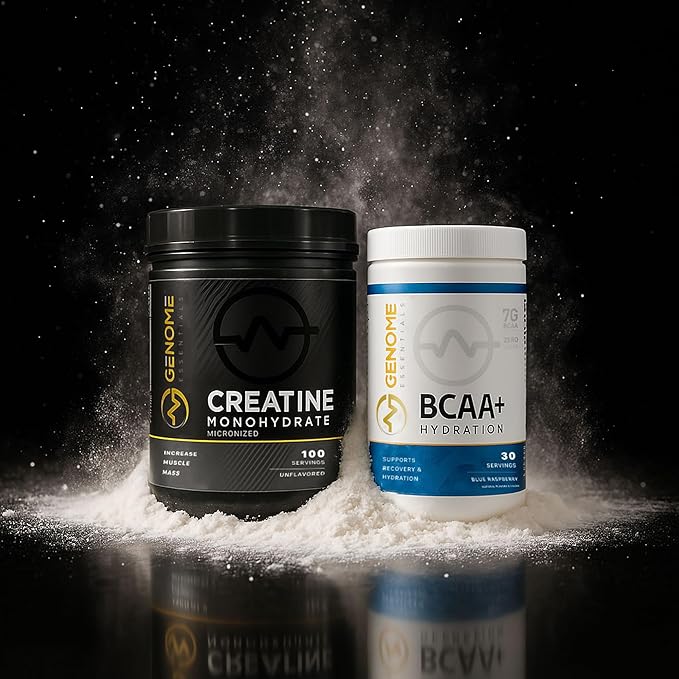 Creatine + BCAA Hydration Bundle | Muscle Growth Recovery &amp Hydration Support | 100% Pure Creatine Monohydrate + 7G BCAA &amp Electrolytes | Keto Vegan-Friendly Non-GMO Gluten-Free