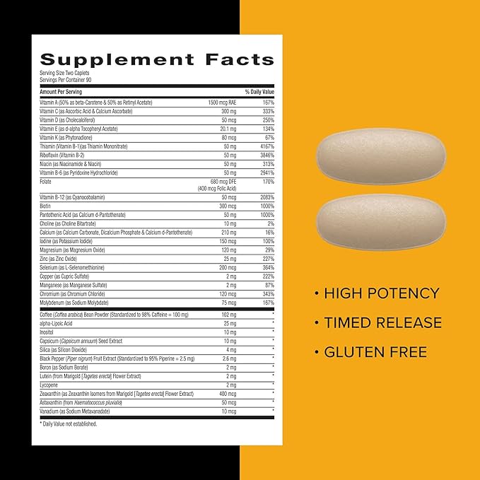 GNC Mega Men Energy &amp Metabolism Multivitamin | Antioxidants and Increased Calorie Burning | 180 Count