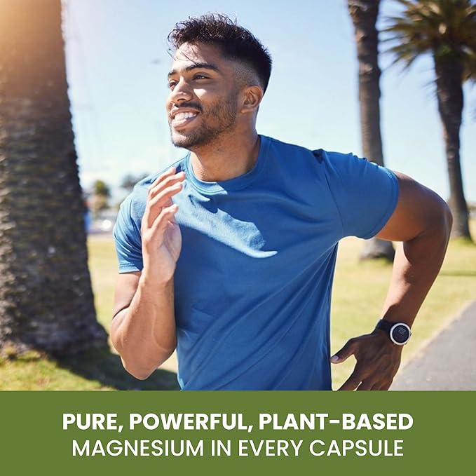 Magnesium Taurate High Absorbable 90 Non-GMO Vegan &amp Gluten Free Made with Organic Wild-Crafted and Natural Ingredients (Single)