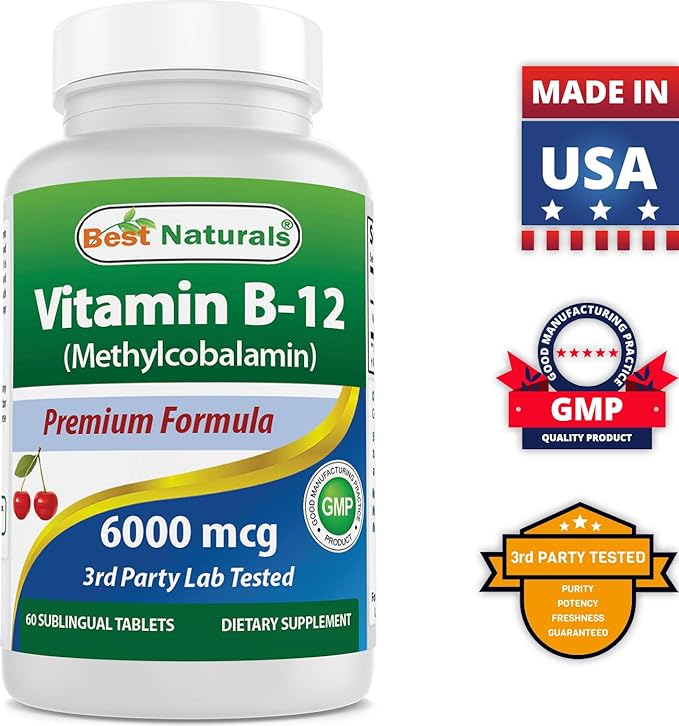 Best Naturals Acetyl L-Carnitine and Alpha Lipoic Acid 750 mg &amp Vitamin B-12 6000 mcg