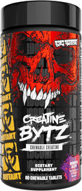 Mutant Creatine Bytz – Sugar-Free Chewable Creatine Tablets for On-The-Go Use – 5g Creatine Monohydrate Per Day – Pre Workout &amp Post Workout Protein Support – 80 Tablets – Berried Alive