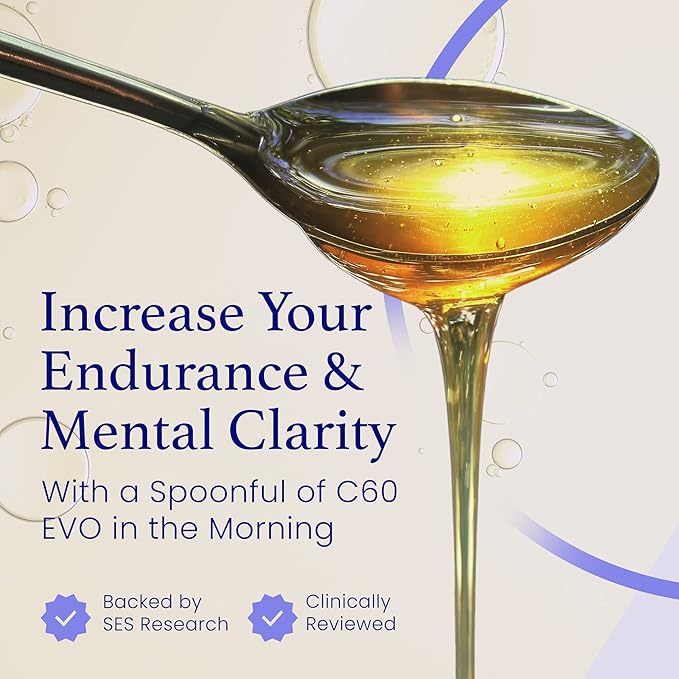 C60 EVO Organic Olive Oil - Pure C60 ESS60 Supports Joint Pain Flexibility Energy Immunity - Great Sleep Aid - 4 oz