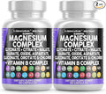 Clean Nutraceuticals Magnesium Complex with Magnesium Glycinate Citrate Malate Oxide Taurate Aspartate Orotate &amp Mag Chloride Zinc Copper Manganese (90 Count (Pack of 2))