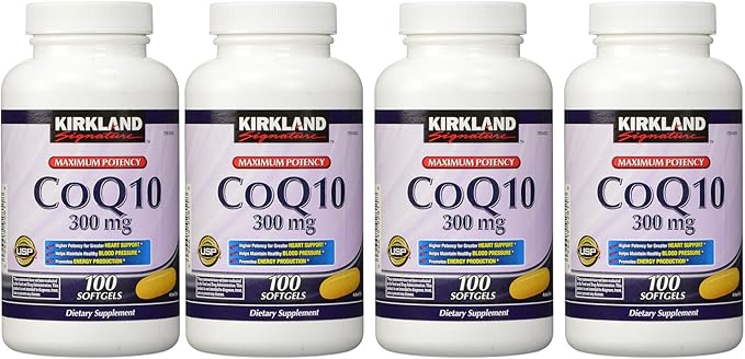 Kirkland Signature urglw COQ10 300 mg 100 Softgels (Pack of 4)