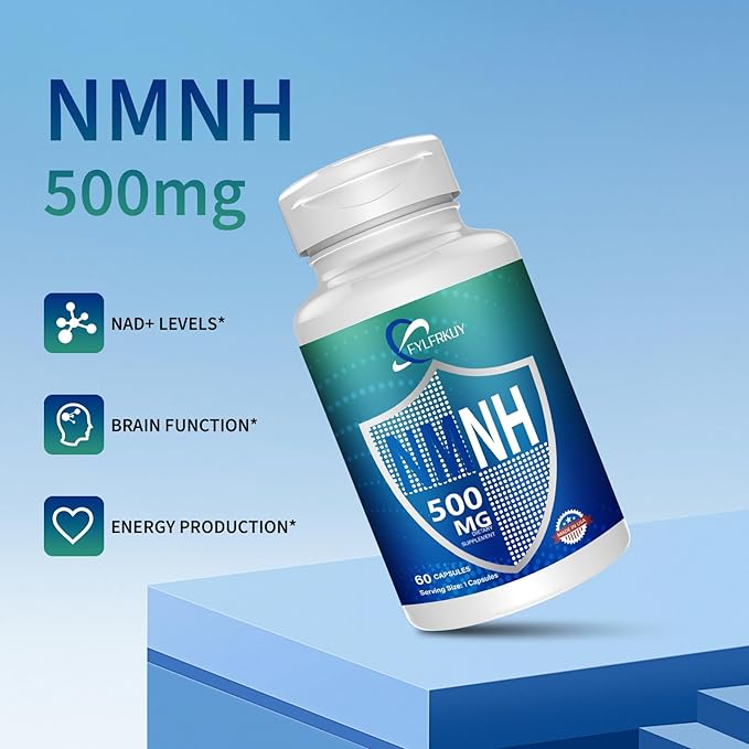 New NMNH 500mg Per Serving (Dihydronicotinamide Mononucleotide) NAD 𝐒𝐮𝐩𝐩𝐥𝐞𝐦𝐞𝐧𝐭𝐬 Pure Organic More Effective Than NMN for Anti-Aging Energy Immunity Focus - 60 Count