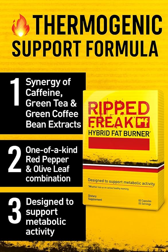 Pharmafreak Ripped Freak | Thermogenic &amp Metabolic Support | Energy &amp Focus for Training | Green Tea Green Coffee &amp Plant Extracts | 60 Vegan Capsules